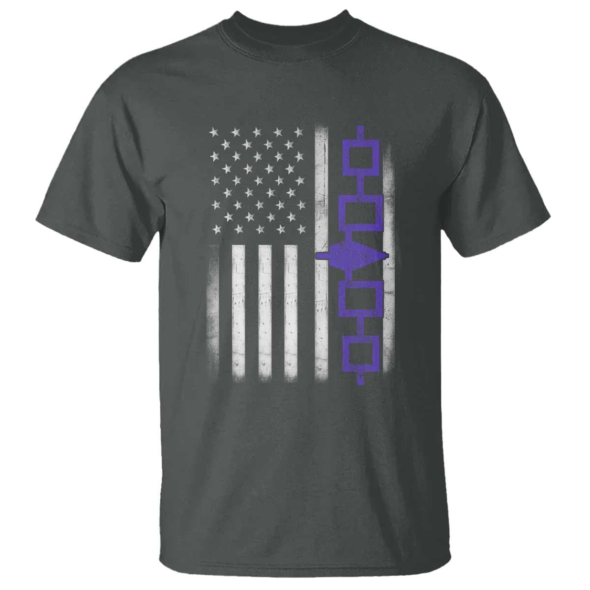 Haudenosaunee Iroquois USA Flag Native American T Shirt TS11 Dark Heather Print Your Wear