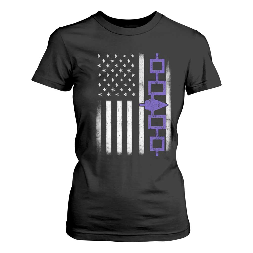 Haudenosaunee Iroquois USA Flag Native American T Shirt For Women - Print Your Wear
