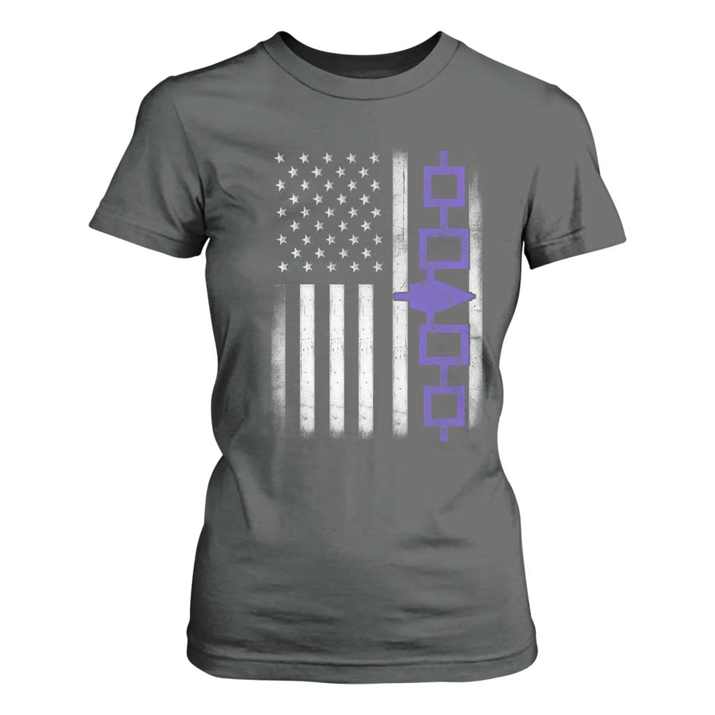 Haudenosaunee Iroquois USA Flag Native American T Shirt For Women TS11 Dark Heather Print Your Wear