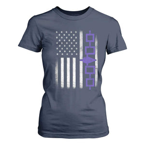 Haudenosaunee Iroquois USA Flag Native American T Shirt For Women TS11 Navy Print Your Wear