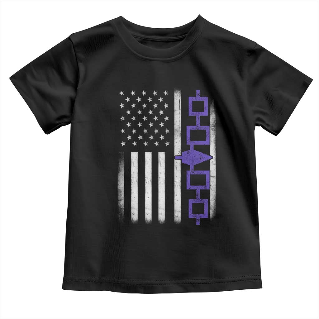 Haudenosaunee Iroquois USA Flag Native American Toddler T Shirt TS11 Black Print Your Wear