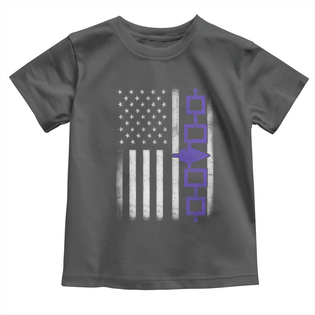 Haudenosaunee Iroquois USA Flag Native American Toddler T Shirt TS11 Dark Heather Print Your Wear