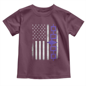 Haudenosaunee Iroquois USA Flag Native American Toddler T Shirt TS11 Maroon Print Your Wear