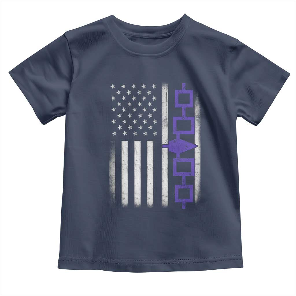 Haudenosaunee Iroquois USA Flag Native American Toddler T Shirt TS11 Navy Print Your Wear