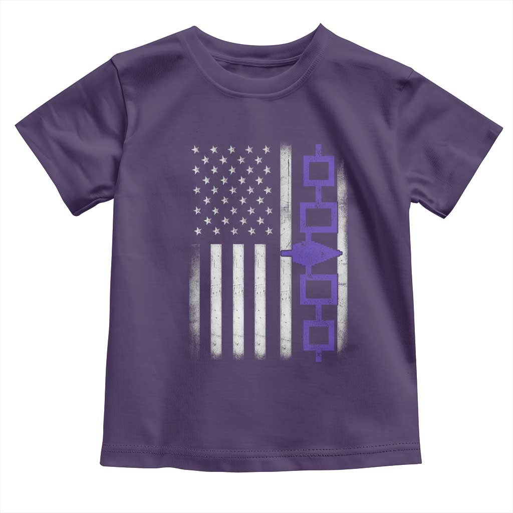 Haudenosaunee Iroquois USA Flag Native American Toddler T Shirt TS11 Purple Print Your Wear