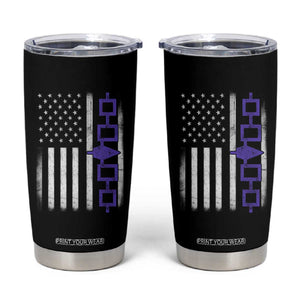 Haudenosaunee Iroquois USA Flag Native American Tumbler Cup TS11 Black Print Your Wear