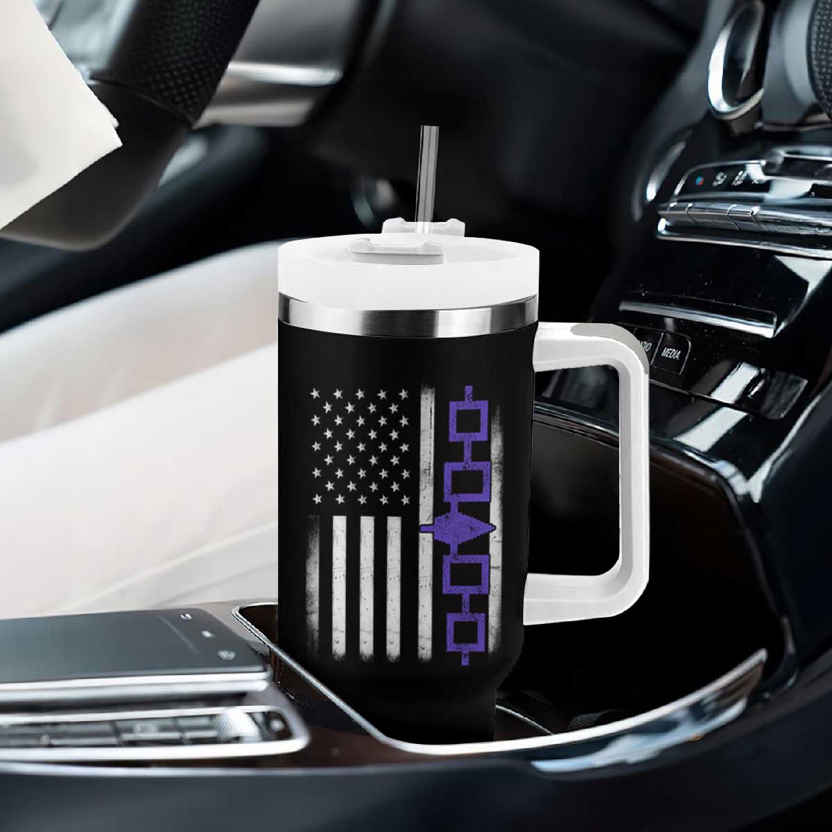 Haudenosaunee Iroquois USA Flag Native American Tumbler With Handle TS11 Print Your Wear