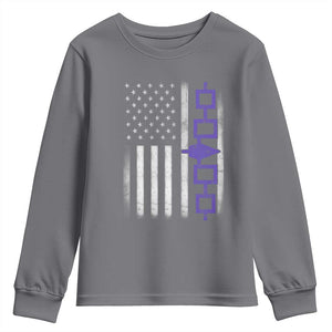 Haudenosaunee Iroquois USA Flag Native American Youth Sweatshirt TS11 Charcoal Print Your Wear