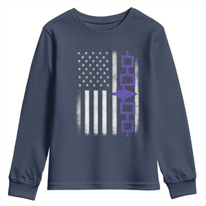 Haudenosaunee Iroquois USA Flag Native American Youth Sweatshirt TS11 Navy Print Your Wear