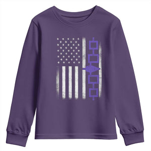 Haudenosaunee Iroquois USA Flag Native American Youth Sweatshirt TS11 Purple Print Your Wear