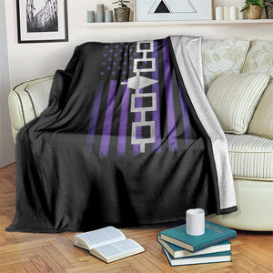 Haudenosaunee Iroquois Pride USA Flag Native American Throw Blanket TS11 Print Your Wear