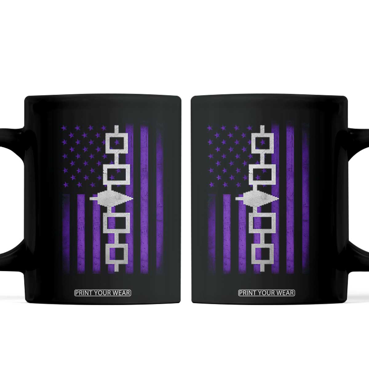 Haudenosaunee Iroquois Pride USA Flag Native American Coffee Mug TS11 Black Print Your Wear