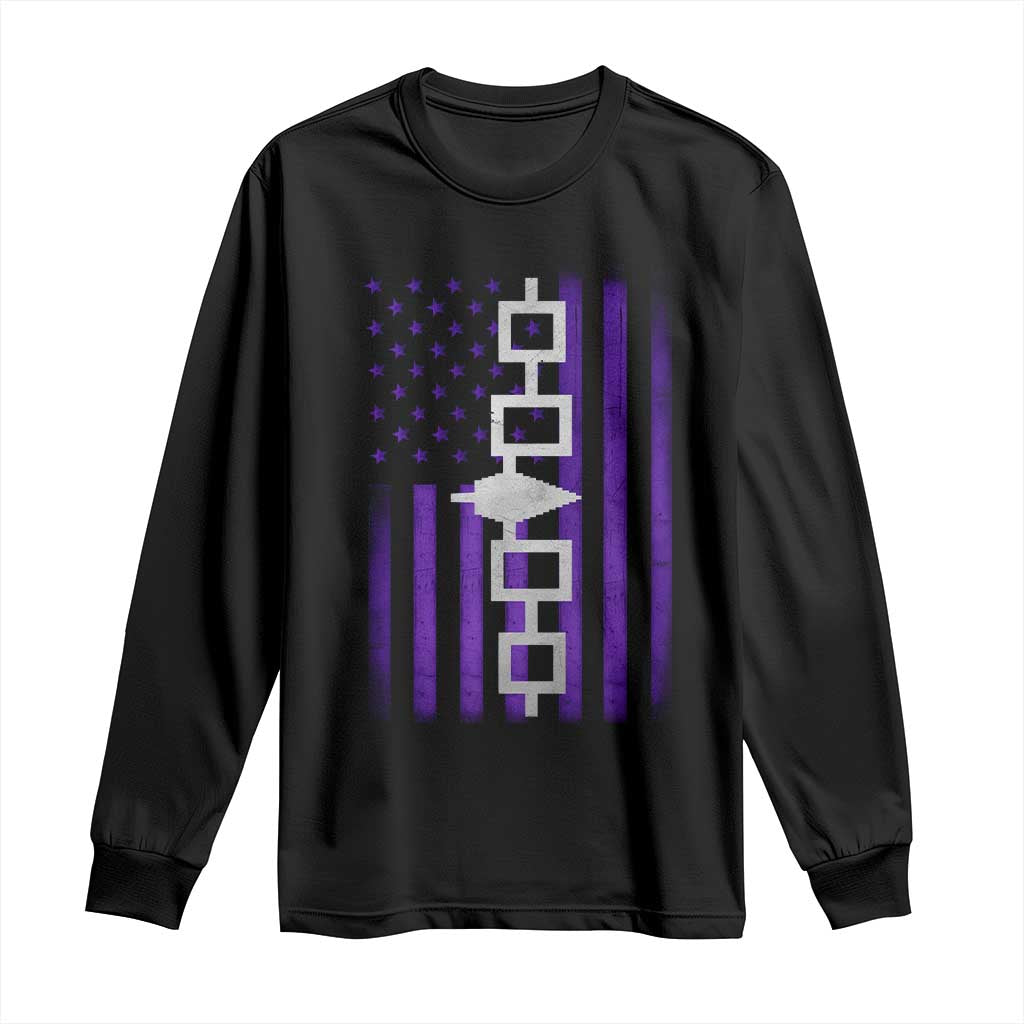 Haudenosaunee Iroquois Pride USA Flag Native American Long Sleeve Shirt TS11 Black Print Your Wear