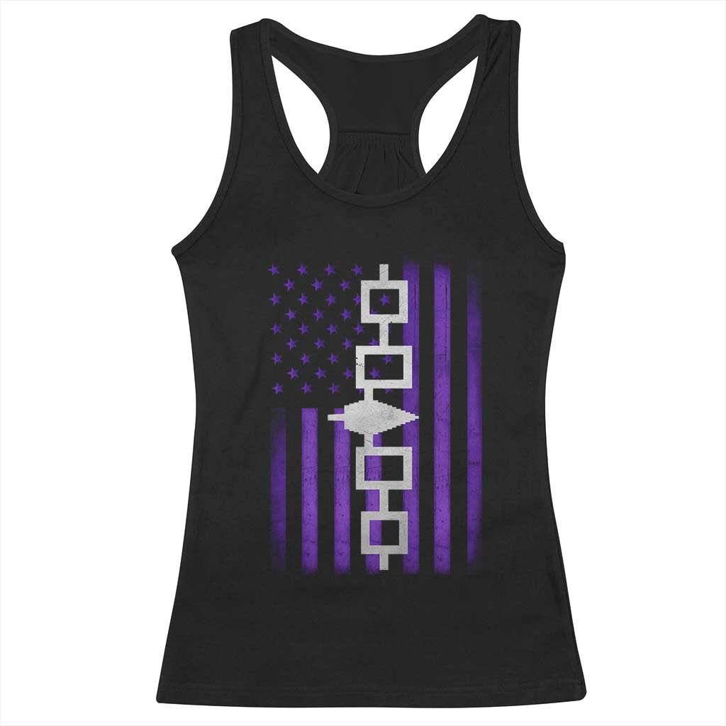 Haudenosaunee Iroquois Pride USA Flag Native American Racerback Tank Top TS11 Black Print Your Wear