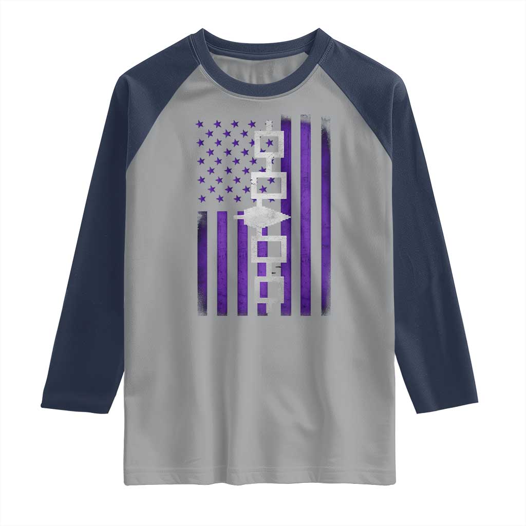 Haudenosaunee Iroquois Pride USA Flag Native American Raglan Shirt TS11 Sport Gray Navy Print Your Wear