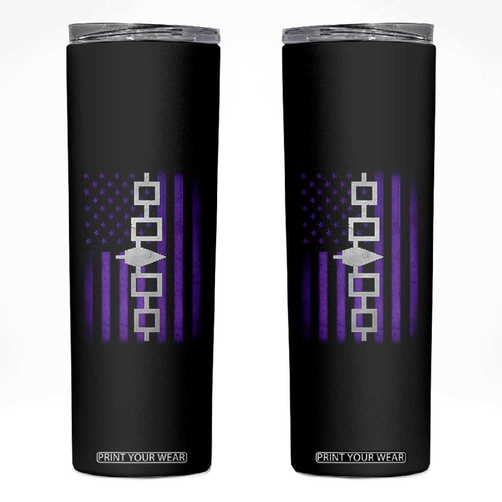 Haudenosaunee Iroquois Pride USA Flag Native American Skinny Tumbler TS11 Black Print Your Wear