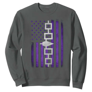 Haudenosaunee Iroquois Pride USA Flag Native American Sweatshirt TS11 Dark Heather Print Your Wear