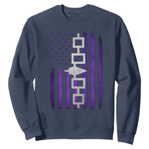 Haudenosaunee Iroquois Pride USA Flag Native American Sweatshirt TS11 Navy Print Your Wear