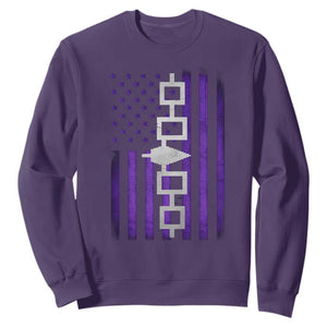 Haudenosaunee Iroquois Pride USA Flag Native American Sweatshirt TS11 Purple Print Your Wear
