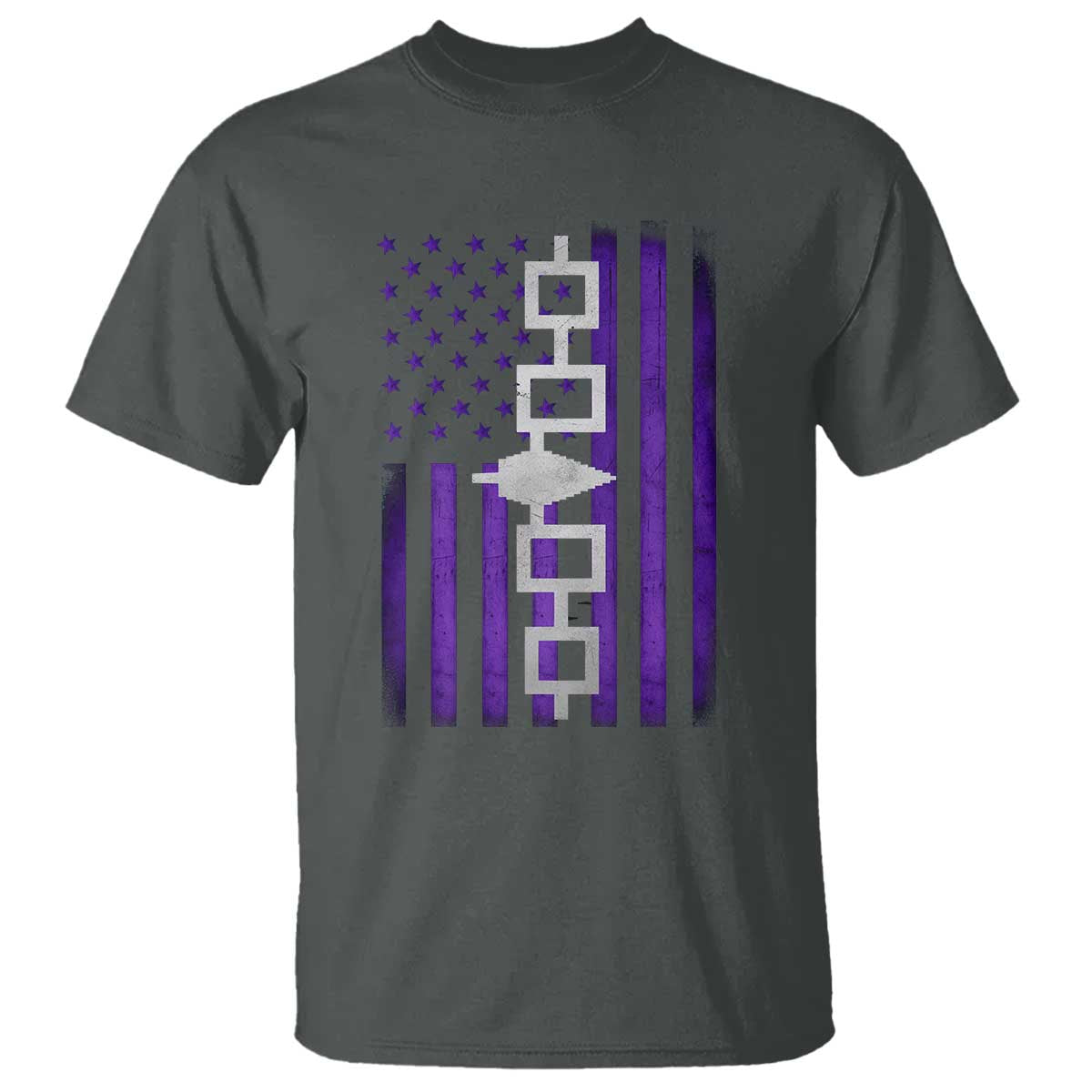 Haudenosaunee Iroquois Pride USA Flag Native American T Shirt TS11 Dark Heather Print Your Wear