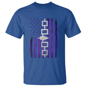 Haudenosaunee Iroquois Pride USA Flag Native American T Shirt TS11 Royal Blue Print Your Wear