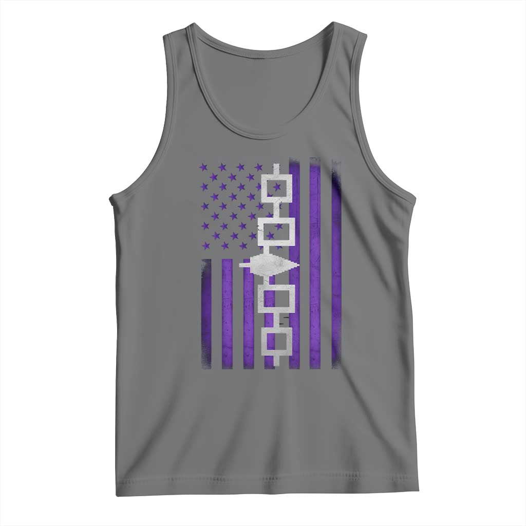 Haudenosaunee Iroquois Pride USA Flag Native American Tank Top TS11 Black Heather Print Your Wear