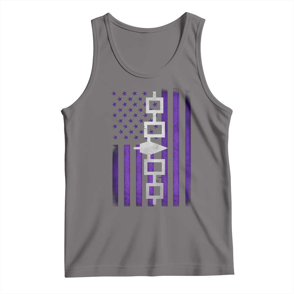 Haudenosaunee Iroquois Pride USA Flag Native American Tank Top TS11 Deep Heather Print Your Wear