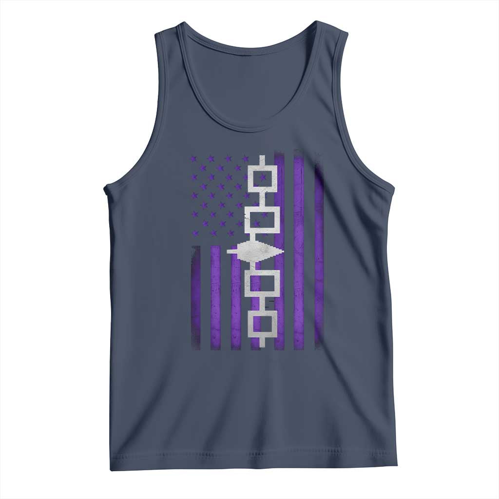 Haudenosaunee Iroquois Pride USA Flag Native American Tank Top TS11 Navy Print Your Wear