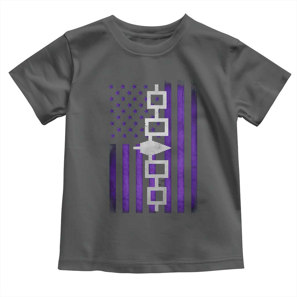 Haudenosaunee Iroquois Pride USA Flag Native American Toddler T Shirt TS11 Dark Heather Print Your Wear