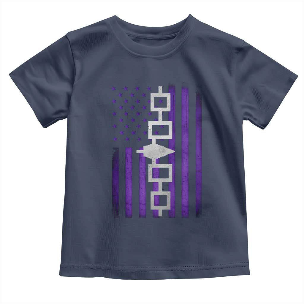 Haudenosaunee Iroquois Pride USA Flag Native American Toddler T Shirt TS11 Navy Print Your Wear