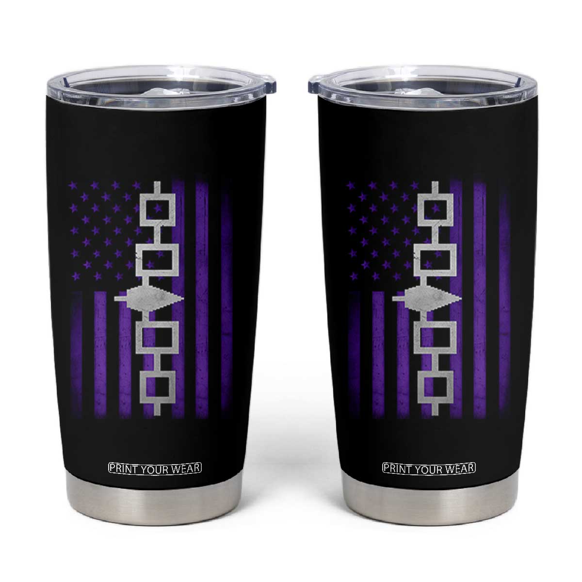 Haudenosaunee Iroquois Pride USA Flag Native American Tumbler Cup TS11 Black Print Your Wear