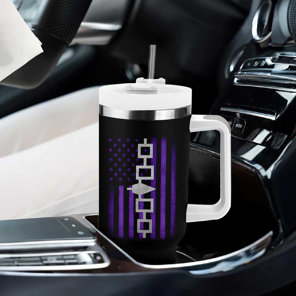 Haudenosaunee Iroquois Pride USA Flag Native American Tumbler With Handle TS11 Print Your Wear