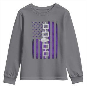 Haudenosaunee Iroquois Pride USA Flag Native American Youth Sweatshirt TS11 Charcoal Print Your Wear