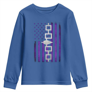 Haudenosaunee Iroquois Pride USA Flag Native American Youth Sweatshirt TS11 Royal Blue Print Your Wear