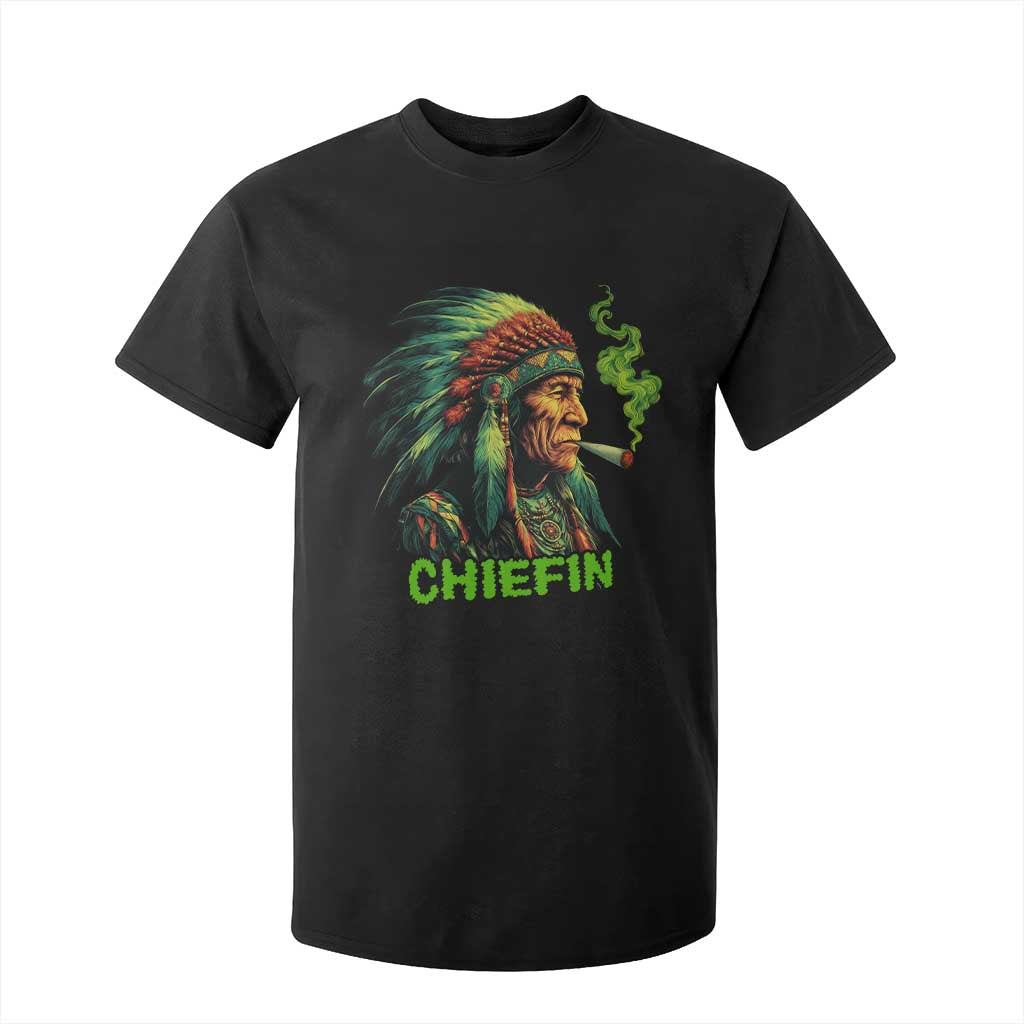 Funny Chiefin Weed Indian Native American Marijuana T Shirt For Kid TS11 Black Print Your Wear