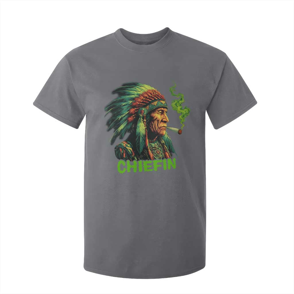 Funny Chiefin Weed Indian Native American Marijuana T Shirt For Kid TS11 Charcoal Print Your Wear
