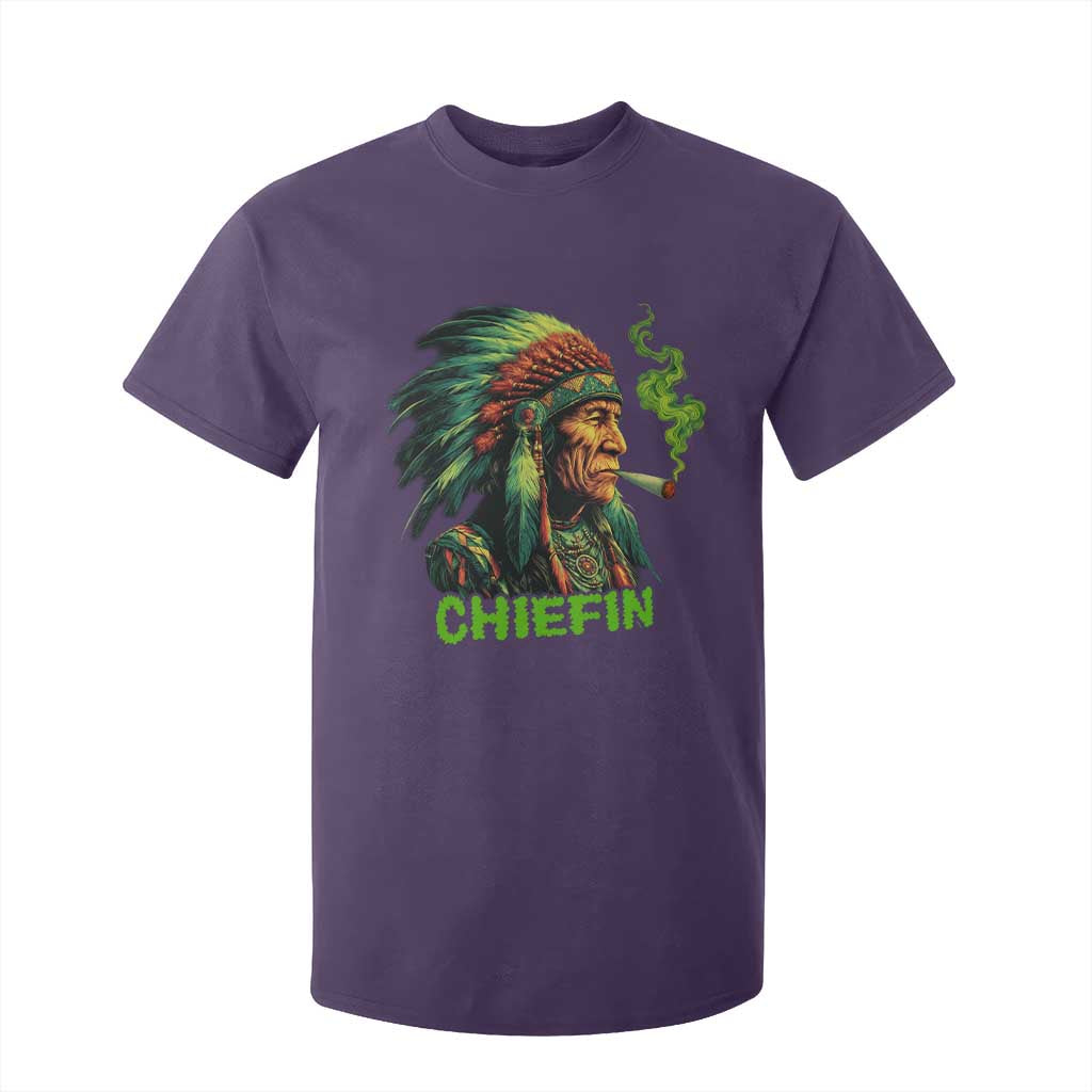 Funny Chiefin Weed Indian Native American Marijuana T Shirt For Kid TS11 Purple Print Your Wear