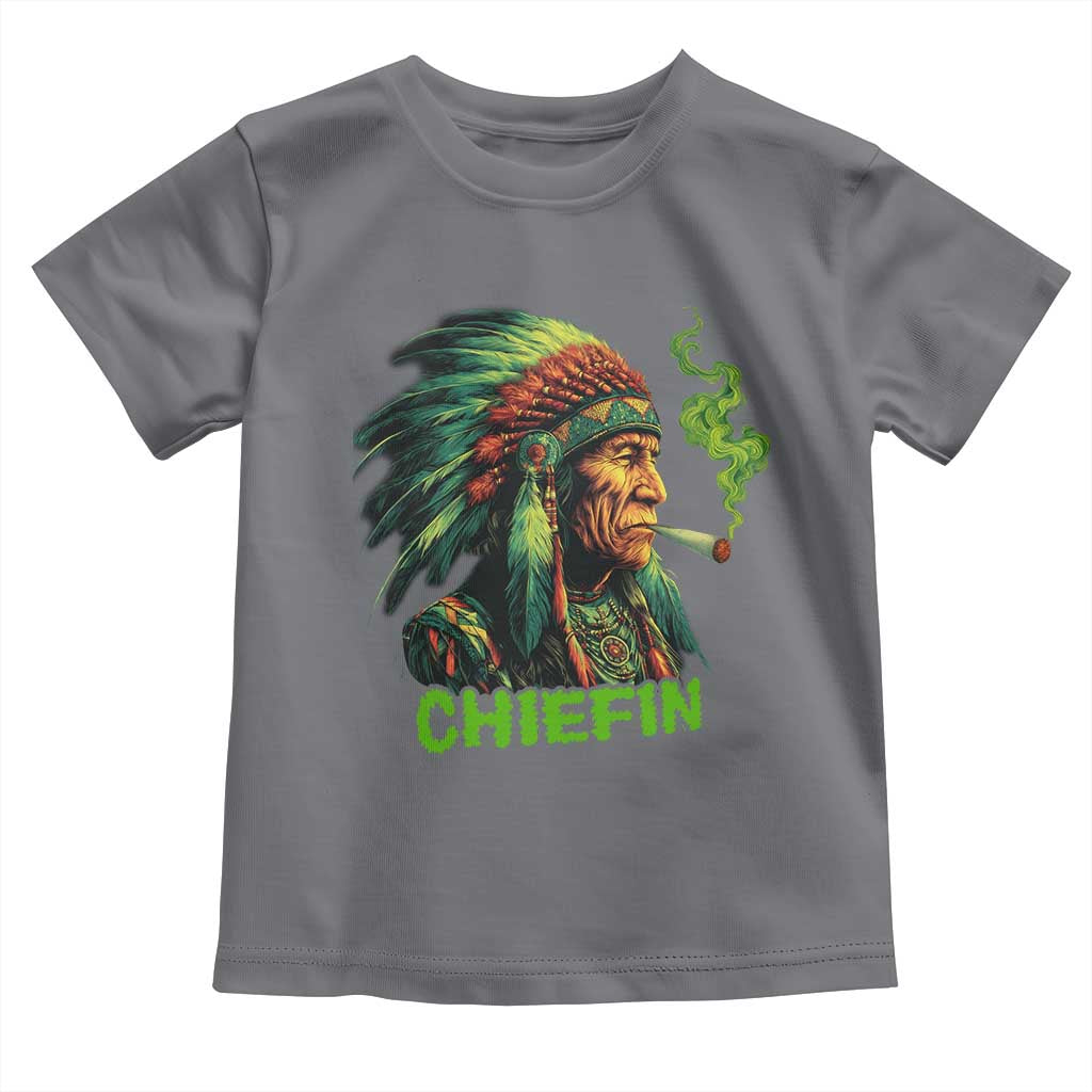 Funny Chiefin Weed Indian Native American Marijuana Toddler T Shirt TS11 Charcoal Print Your Wear