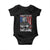 Funny Trump Fishing Baby Onesie Mines So Big I Have To Use Two Hands American Flag TS11 Black Print Your Wear