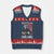 Funny Trump Fishing V-Neck Knit Sweater Vest Mines So Big I Have To Use Two Hands American Flag - Print Your Wear