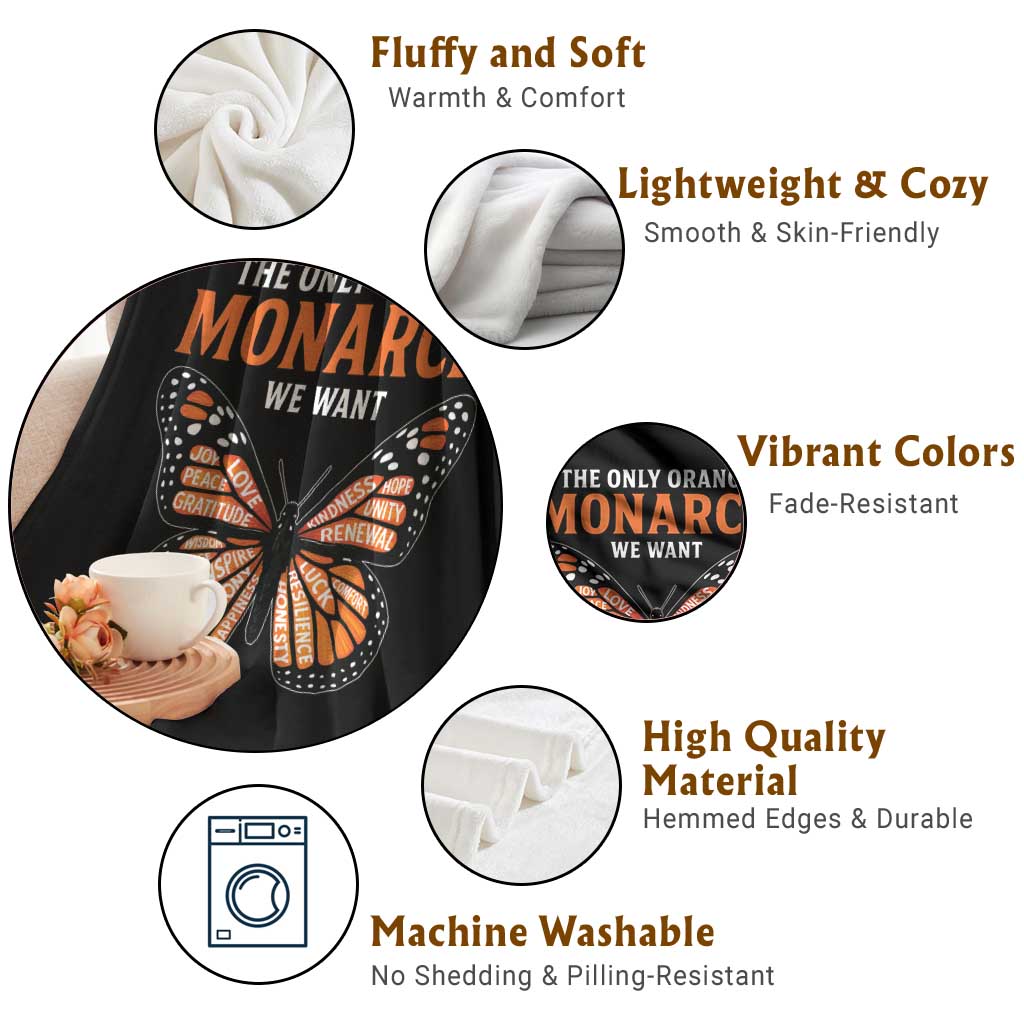 The Only Orange Monarch We Want Throw Blanket Monarch Butterfly TS11 Print Your Wear