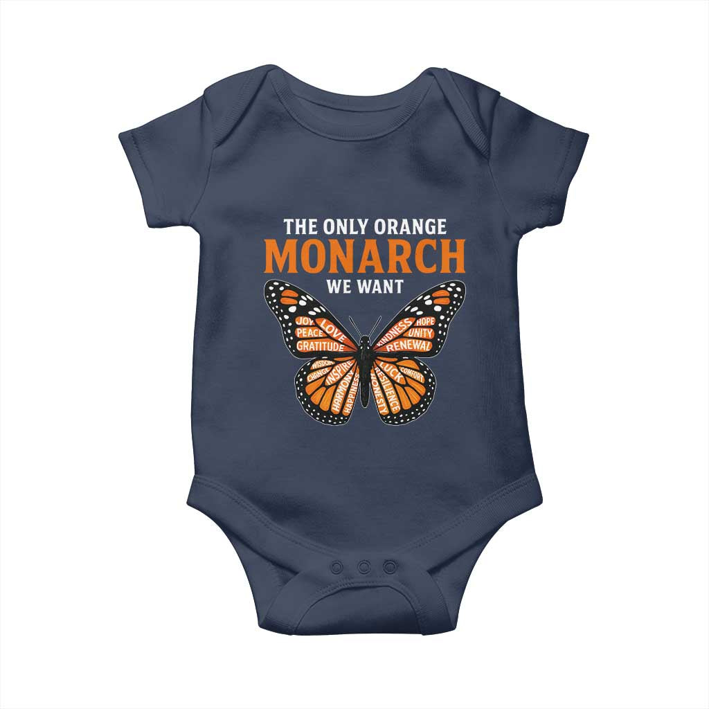 The Only Orange Monarch We Want Baby Onesie Monarch Butterfly TS11 Navy Print Your Wear