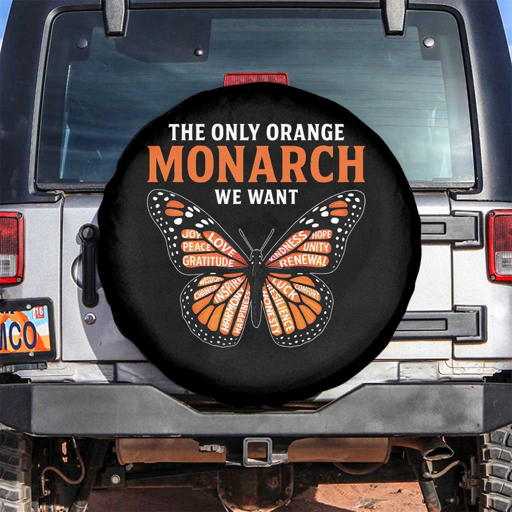 The Only Orange Monarch We Want Spare Tire Cover Monarch Butterfly TS11 No hole Black Print Your Wear