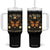 We Only Need One Monarch And Its A Butterfly Tumbler With Handle Retro Flowers TS11 One Size: 40 oz Black Print Your Wear