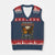 We Only Need One Monarch And Its A Butterfly V-Neck Knit Sweater Vest Retro Peace Sign Flowers - Print Your Wear