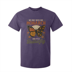 We Only Need One Monarch And Its A Butterfly T Shirt For Kid Retro Peace Sign Flowers TS11 Purple Print Your Wear