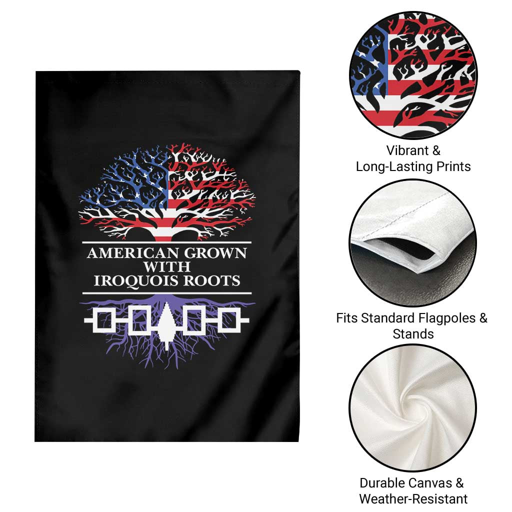 American Grown With Iroquois Roots Garden Flag Tree USA Flag TS11 Print Your Wear