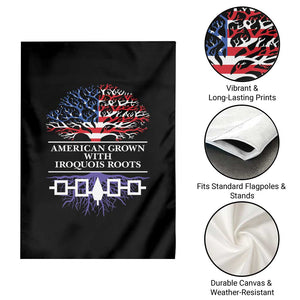 American Grown With Iroquois Roots Garden Flag Tree USA Flag TS11 Print Your Wear