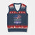 American Grown With Iroquois Roots V-Neck Knit Sweater Vest Tree USA Flag - Print Your Wear