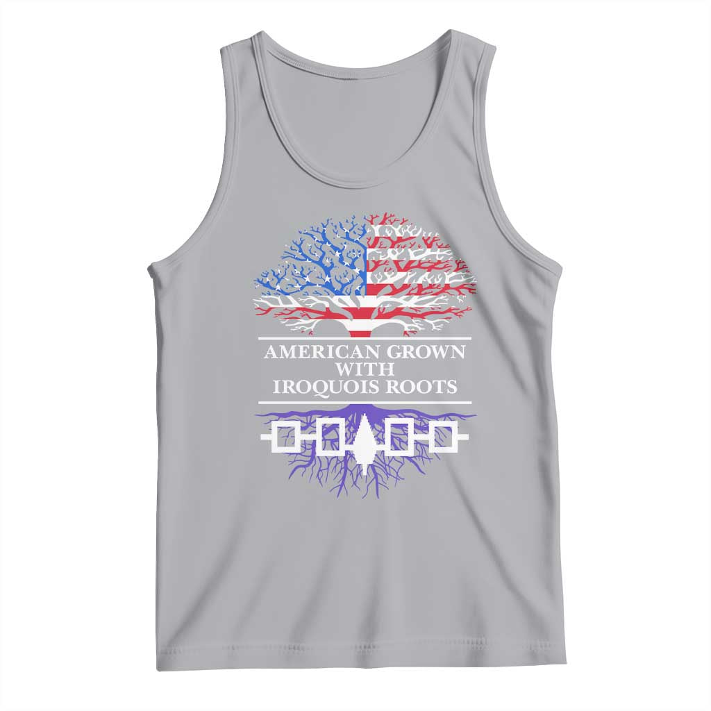 American Grown With Iroquois Roots Tank Top Tree USA Flag TS11 Athletic Heather Print Your Wear